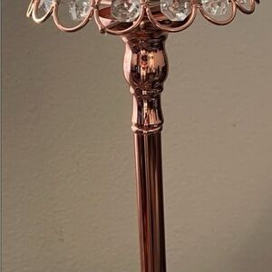 Elegant Rose Gold Crystal Table Lamp